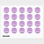 Paarse Glitter Prinses Thema Sweet 16 Sticker (Vel)