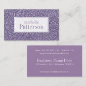 Paarse Glitter Professional Visitekaartjes (Voorkant / Achterkant)