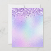 Paarse Glitter Regenboog Iriserend 40e Verjaardag (Achterkant)