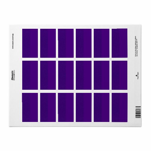 Paarse Glitter Retour Adreslabels – Aanpassen Etiket (Full Sheet)