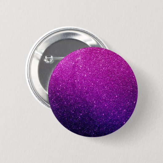 Paarse Glitter Ronde Button 5,7 Cm (Voorkant /achterkant)
