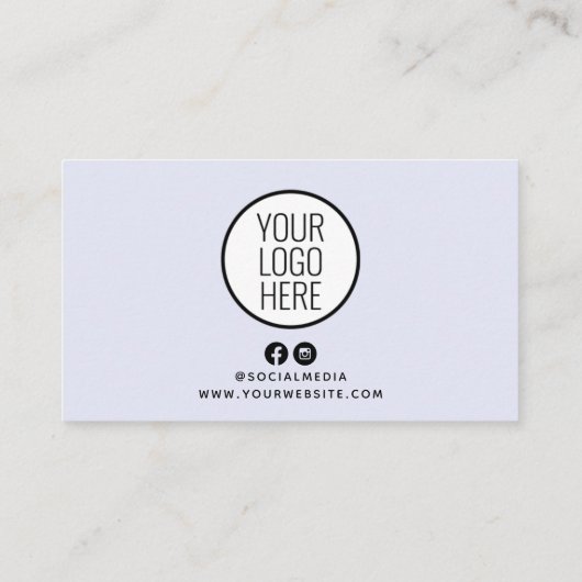 Paarse Glitter Salon Spa Benoeming Herinneringsher Visitekaartje (Achterkant)