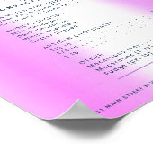 Paarse Glitter-schijven - Prijslijst voor het menu Poster (Hoek)