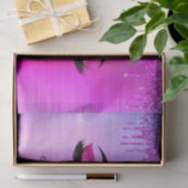 Paarse Glitter Schitterende Wimpers Monogram Naam Tissuepapier (Geschenk)