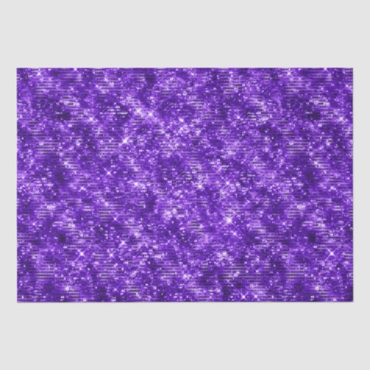 Paarse Glitter Schittering Glam Elegant Ontwerp Tissuepapier (Voorkant)