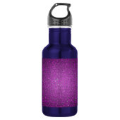 Paarse Glitter Sequin Disco 32 oz. Waterfles (Voorkant)