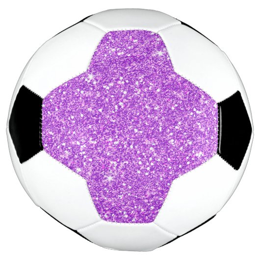 Paarse Glitter Shine Shiny Luxury Diamond Voetbal (Gedraaid)