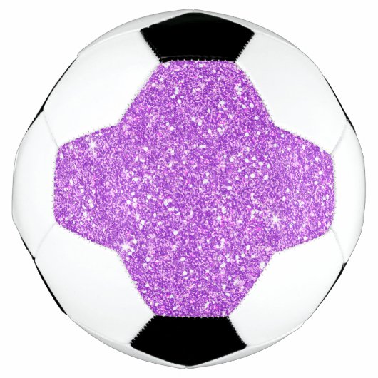 Paarse Glitter Shine Shiny Luxury Diamond Voetbal (Voorkant)