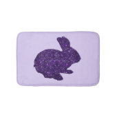 Paarse Glitter Silhouette Bunny Rabbit Bath Mat (Voorkant)