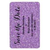 Paarse glitter sparen de Datum Flexi Magnet Magneet (Verticaal)