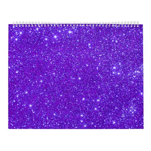 Paarse glitter Sparkle Custom Design Calendar Kalender (Hoes)
