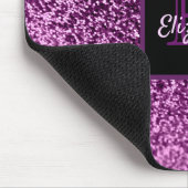 Paarse glitter sparkle monogrammatica muismat (Hoek)