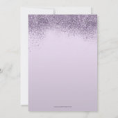 Paarse glitter Sparkle Sweet 16 Birthday Kaart (Achterkant)