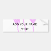 Paarse glitter sparkle textuur roze ballon bumpersticker (Voorkant)