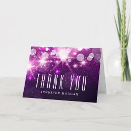 Paarse Glitter Sparkles Bedankt