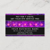 Paarse Glitter Sparkles Haarstylist Makeup Artiest Afsprakenkaartje (Achterkant)