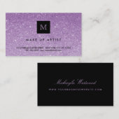 Paarse Glitter Sparkles Moderne Grafische kaart Visitekaartje (Voorkant / Achterkant)
