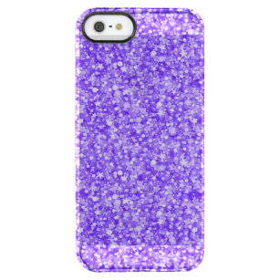 Paarse Glitter & Sparkles Patroon Achtergrond Doorzichtig iPhone SE/5/5s Hoesje
