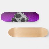 Paarse glitter Sparkly Black White Panda Sparkle Persoonlijk Skateboard (Horizontaal)