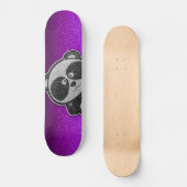 Paarse glitter Sparkly Black White Panda Sparkle Persoonlijk Skateboard (Voorkant)