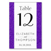 Paarse Glitter, Sparkly, Slanzend Glitter, Weddens Kaart (Voorkant)