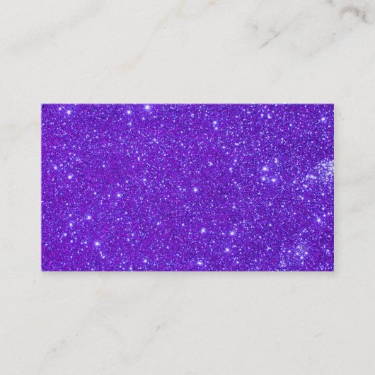 Paarse Glitter Sparkly Visitekaartjes (Voorkant)