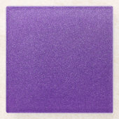 Paarse glitter, sprankeling, glitter achtergrond glazen onderzetter (Voorkant)