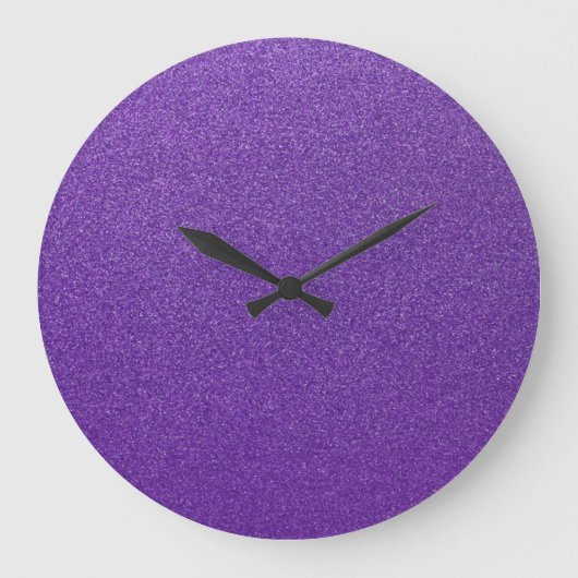 Paarse glitter, sprankeling, glitter achtergrond grote klok (Voorkant)