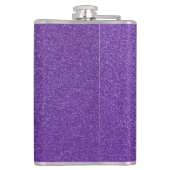 Paarse glitter, sprankeling, glitter achtergrond heupfles (Achterkant)