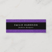 Paarse glitter, sprankeling, glitter achtergrond mini visitekaartje
