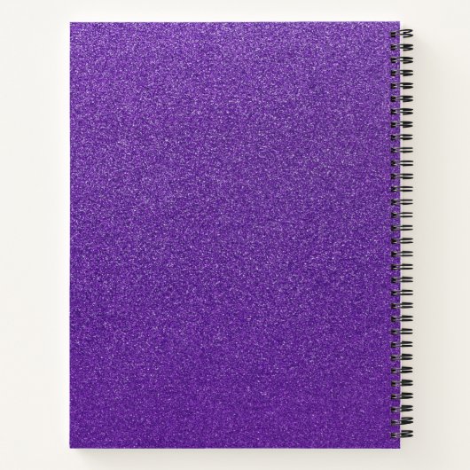 Paarse glitter, sprankeling, glitter achtergrond notitieboek (Achterkant)