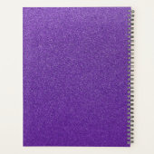 Paarse glitter, sprankeling, glitter achtergrond planner (Achterkant)