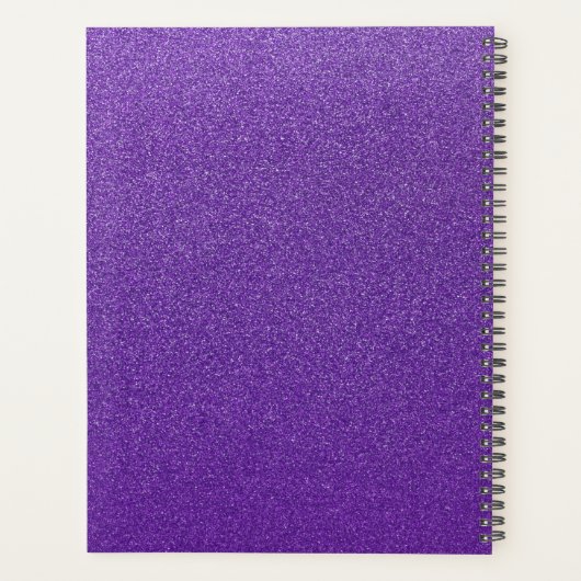 Paarse glitter, sprankeling, glitter achtergrond planner (Achterkant)