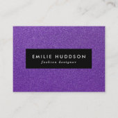 Paarse glitter, sprankeling, glitter achtergrond visitekaartje (Voorkant)