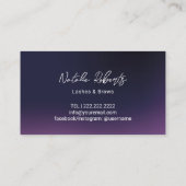 Paarse Glitter steekt de schoonheid van Salon en S Klantenkaartje (Achterkant)