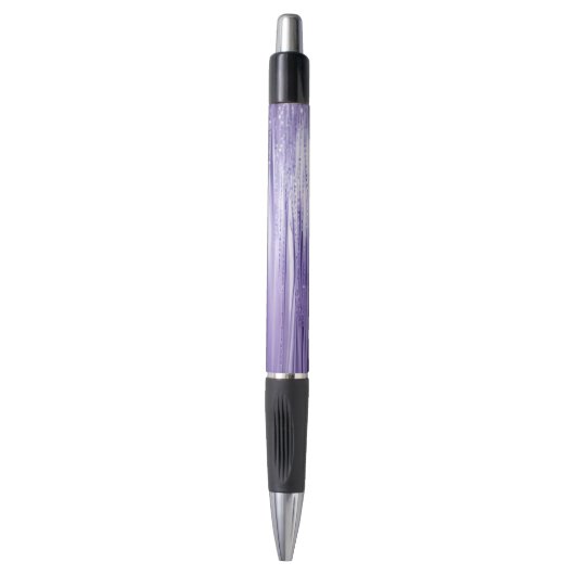 Paarse Glitter Strepen Pen (Voorkant Verticaal)