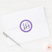 Paarse Glitter Sweet 16 Favor Sticker Seal (Envelop)
