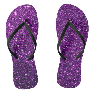 Paarse Glitter-Teenslippers Teenslippers