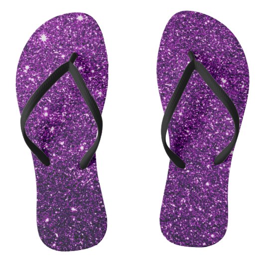 Paarse Glitter-Teenslippers Teenslippers (Voetbed)