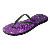Paarse Glitter-Teenslippers Teenslippers (Schuin)