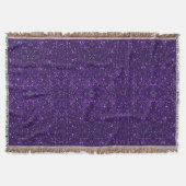 Paarse Glitter Throw Blanket Deken (Voorkant)