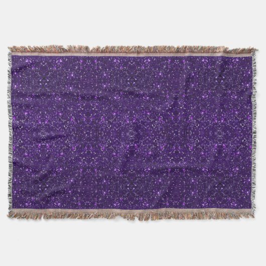 Paarse Glitter Throw Blanket Deken (Voorkant)