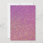 Paarse Glitter Tiara Prinses Bruiloft Feest Kaart (Achterkant)