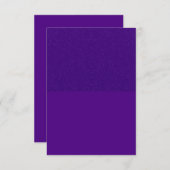 Paarse Glitter‑Top Platte Bedankkaart – Aanpassen (Voorkant / Achterkant)