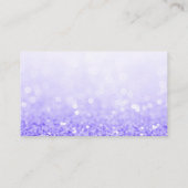 Paarse Glitter Trendy Salon Dank u Visitekaartje (Achterkant)