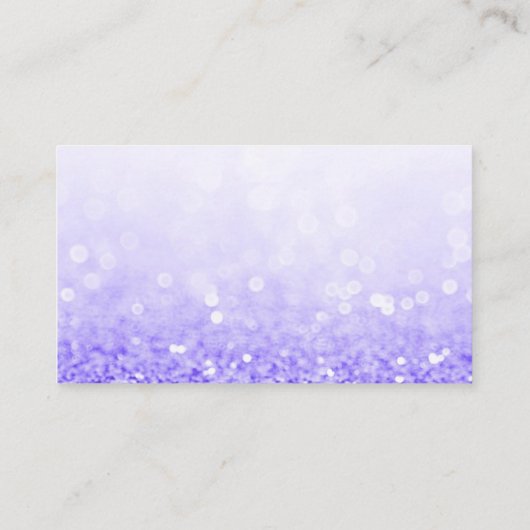 Paarse Glitter Trendy Salon Dank u Visitekaartje (Achterkant)