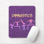 Paarse Glitter Turnen Muismat (Met muis)
