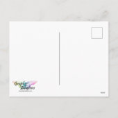 Paarse Glitter Unicorn en Metallic Silver Feestdagenkaart (Achterkant)