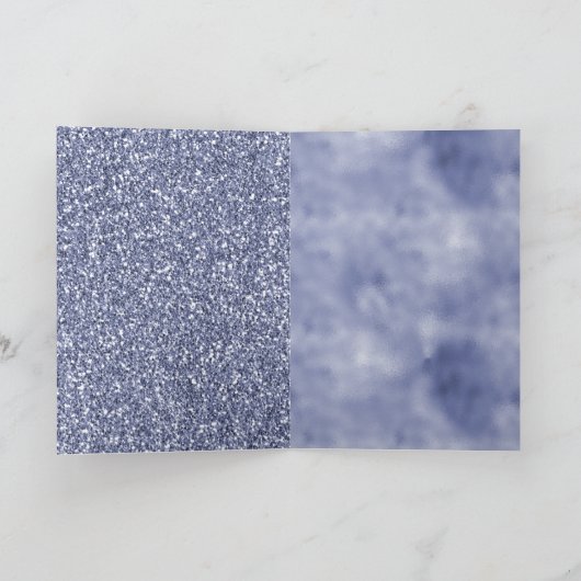 Paarse Glitter Unicorn Kaart (Binnen)