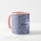 Paarse Glitter Unicorn Mok (Voorkant links)